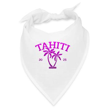 Tahiti - Palme - Palmen - French Polynesia  Strand - Bandana - Weiß - Vorne