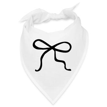 Schleife handgemalt - Bandana - Weiß - Vorne