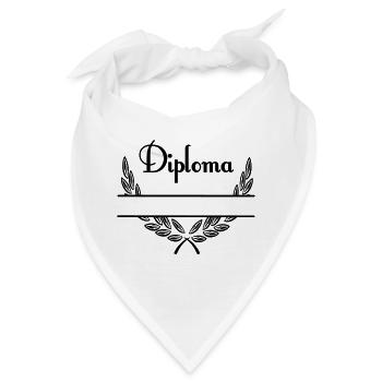 Diplom – Namensraum - Bandana - Weiß - Vorne