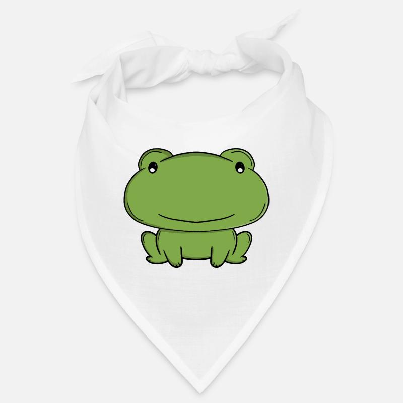 Grenouille Verte Joyeuse - Crapaud de dessin animé Kawaii mignon Bandana