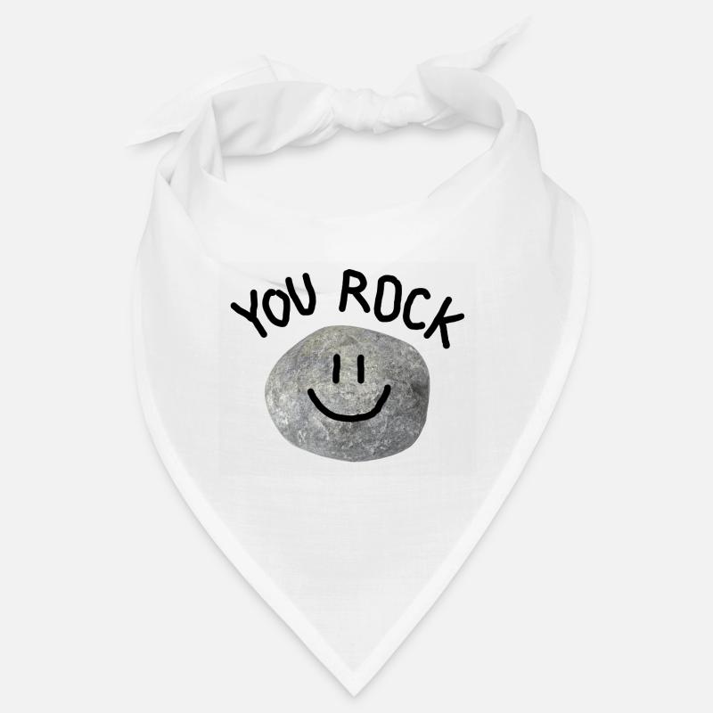 You Rock Minimal Pun Statement Smile Stone Bandana