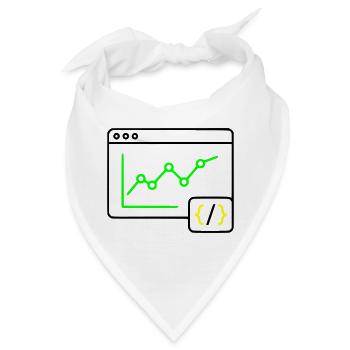 Web Analyse Chart Coding Browser Vektor - Bandana - Weiß - Vorne