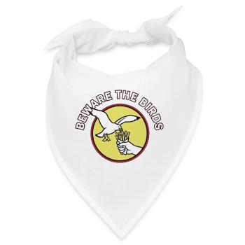 Beware the Birds Möwe Pommes Frites - Bandana - Weiß - Vorne