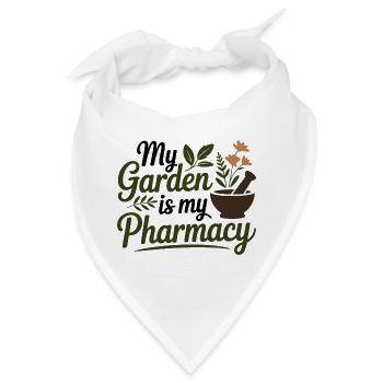 Kräuterkundige Mein Garten ist mein Apothekerprofi - Bandana - Weiß - Vorne