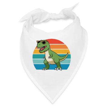 Trex Tyrannosaurus Rex T-Rex Dino Dinosaurier - Bandana - Weiß - Vorne