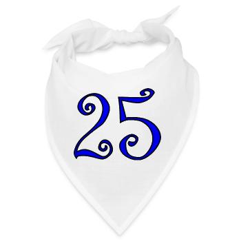 25. 25 JAHRE. 25. JUBILÄUM. 25 JAHRESJUBILÄUM. - Bandana - Weiß - Vorne