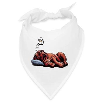 Bordeaux Dogge Bordeauxs Bordeaux Doggen besitzer - Bandana - Weiß - Vorne