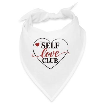 Self Love Club Shirt Self Care Aesthetic Women - Bandana - Weiß - Vorne