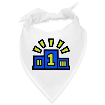 Sieger Podest Platz 1 Champion - Bandana - Weiß - Vorne