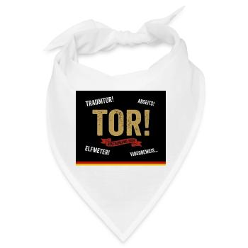 TOR! Deutschland Fan Kissen - Bandana - Weiß - Vorne