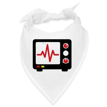 EKG Monitor Herzschlag Medizin - Bandana - Weiß - Vorne