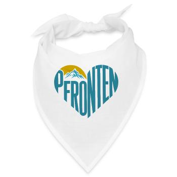 Pfronten Bergsilhouette Herz-Typografie - Bandana - Weiß - Vorne