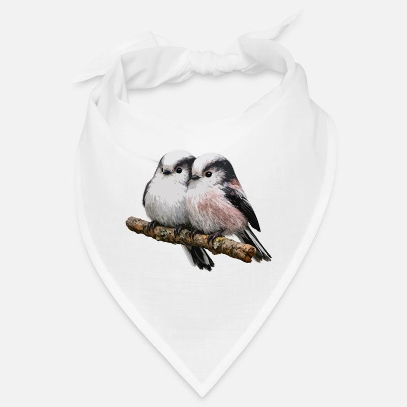 Duo Long-tailed on Branch - Soft Pastel Bandana