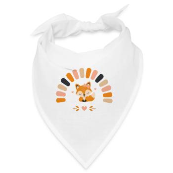 Niedliches Boho Fuchs Design - Bandana - Weiß - Vorne