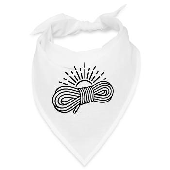 Klettern Seil Sonne Motiv - Bandana - Weiß - Vorne
