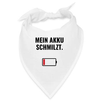 Mein Akku schmilzt. - Bandana - Weiß - Vorne