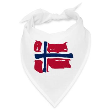 Norwegen - Vintage - Bandana - Weiß - Vorne