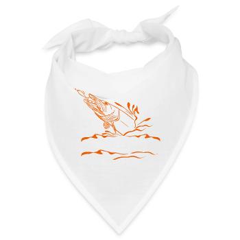 Fische_angeln_002_pike_fishing - Bandana - Weiß - Vorne