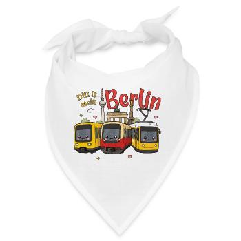 Ditt is mein Berlin - Bandana - Weiß - Vorne