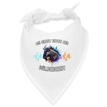 Gnu Herzlinie - Bandana - Weiß - Vorne