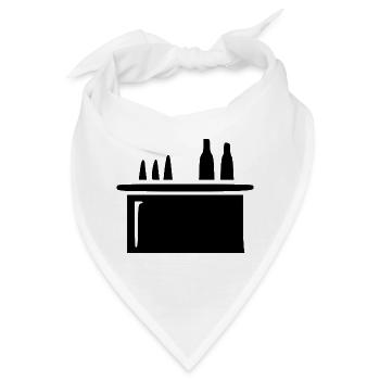 Bar Tresen Cocktailbar Gastronomie Geschenk Barkee - Bandana - Weiß - Vorne