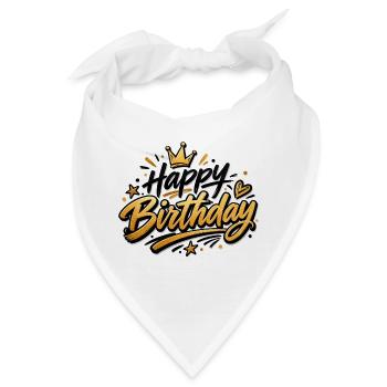Happy Birthday - Bandana - Weiß - Vorne