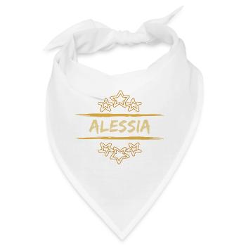 Geburtsname Alessia - Bandana - Weiß - Vorne