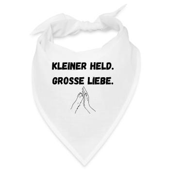 Kleiner Held. Grosse Liebe - Bandana - Weiß - Vorne