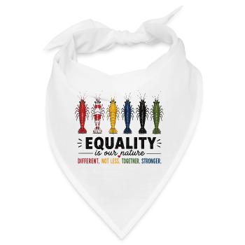 Equality Garnelen Vielfalt - Bandana - Weiß - Vorne