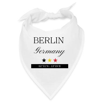 Berlin Deutschland Souvenir – Reise minimalistisch - Bandana - Weiß - Vorne