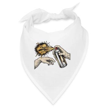 Die Erschaffung Adams Spraydose - Bandana - Weiß - Vorne