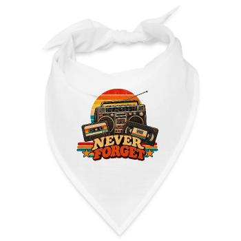 Vergessen Sie niemals die Retro-Kassette - Bandana - Weiß - Vorne