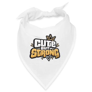 Niedlich, aber stark – Fitnessmädchen - Bandana - Weiß - Vorne