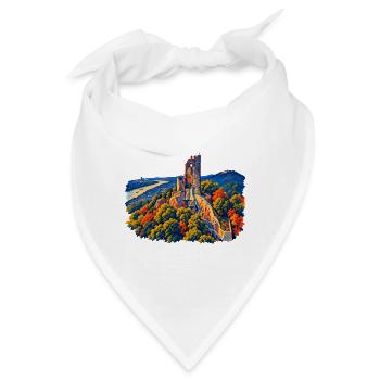 Drachenfels Expressionistisch - Bandana - Weiß - Vorne