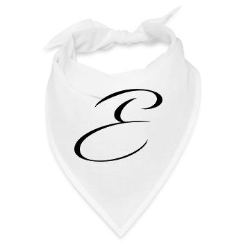 Name mit E Initiale für Emma Emilia Elias Emil - Bandana - Weiß - Vorne