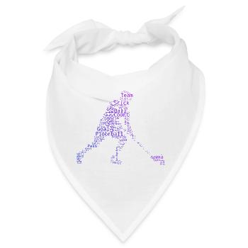 Geschenkidee für einen Floorball-Fan mit Stockball - Bandana - Weiß - Vorne