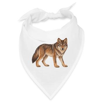 Wolf - Bandana - Weiß - Vorne