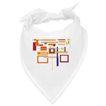 Architektur Muster / Farben Abstrakt - Bandana - Weiß - Vorne