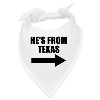 Er kommt aus Texas. Arrow Right Couples. Er kommt  - Bandana - Weiß - Vorne