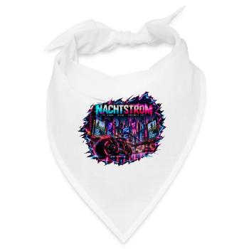 Nachtstrom Neon City - Bandana - Weiß - Vorne