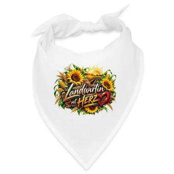 Ländwirtin mit Herz - Bandana - Weiß - Vorne