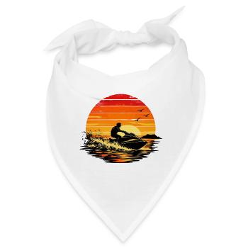 Sunset Jet Ski Escape - Bandana - Weiß - Vorne