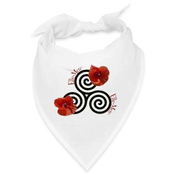 Celtic Mohn - Bandana - Weiß - Vorne