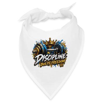 Disziplin baut Freiheit - Bandana - Weiß - Vorne
