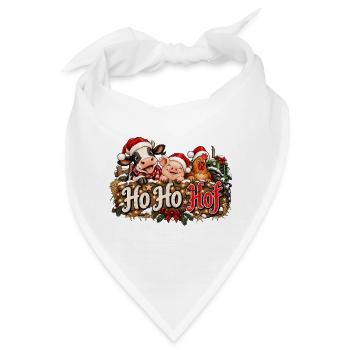 Weihnachten Landleben Ho Ho Hof Landwirtschaft  - Bandana - Weiß - Vorne