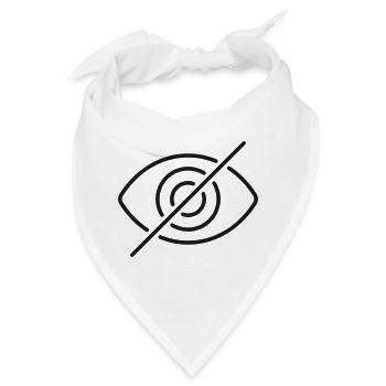 Symbol der Hidden Eye Privacy Line - Bandana - Weiß - Vorne