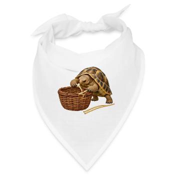 Schildkröte repariert einen Korb - Bandana - Weiß - Vorne