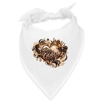 Mrs Glanz Goldener Glamour - Bandana - Weiß - Vorne