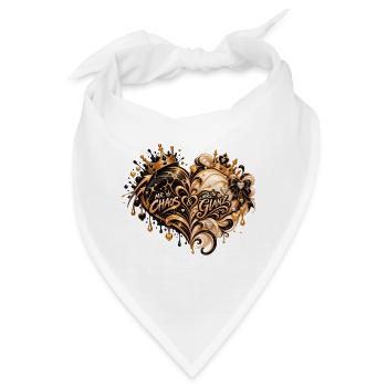Chaos & Glanz Herzgold Fusion - Bandana - Weiß - Vorne