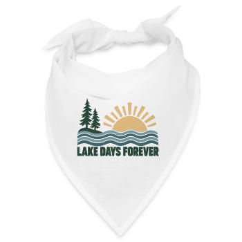 Lake Days Forever - Bandana - Weiß - Vorne
